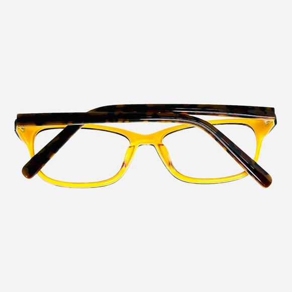 7 For All Mankind Tortoiseshell Yellow Eyeglasses Frames 52-16 40 YLWTT - Picture 9 of 11